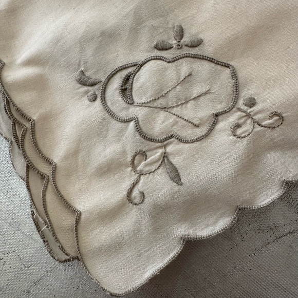 Vtg 9 of Handkerchiefs Muted White With Embroidery Openwork Borders, “15,5x16” - Picture 12 of 14